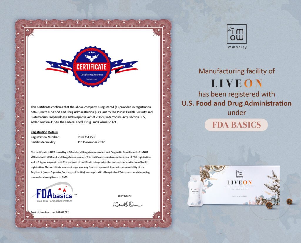 LIVEON_USFDA certificate_ENG