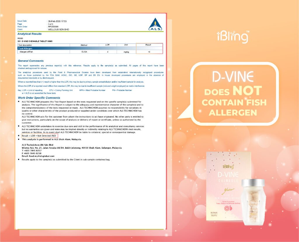IBling D-VINE Collagen | Wellous Australia 7 DVINE - Fish Allergen_ENG
