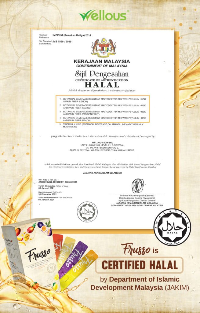 Frusso | Wellous Australia 7 Frusso_Halal certificate_ENG