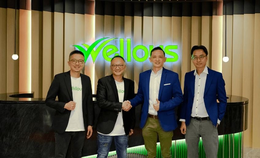 Wellous group company photo with founders Henry Chin and Andy Tan